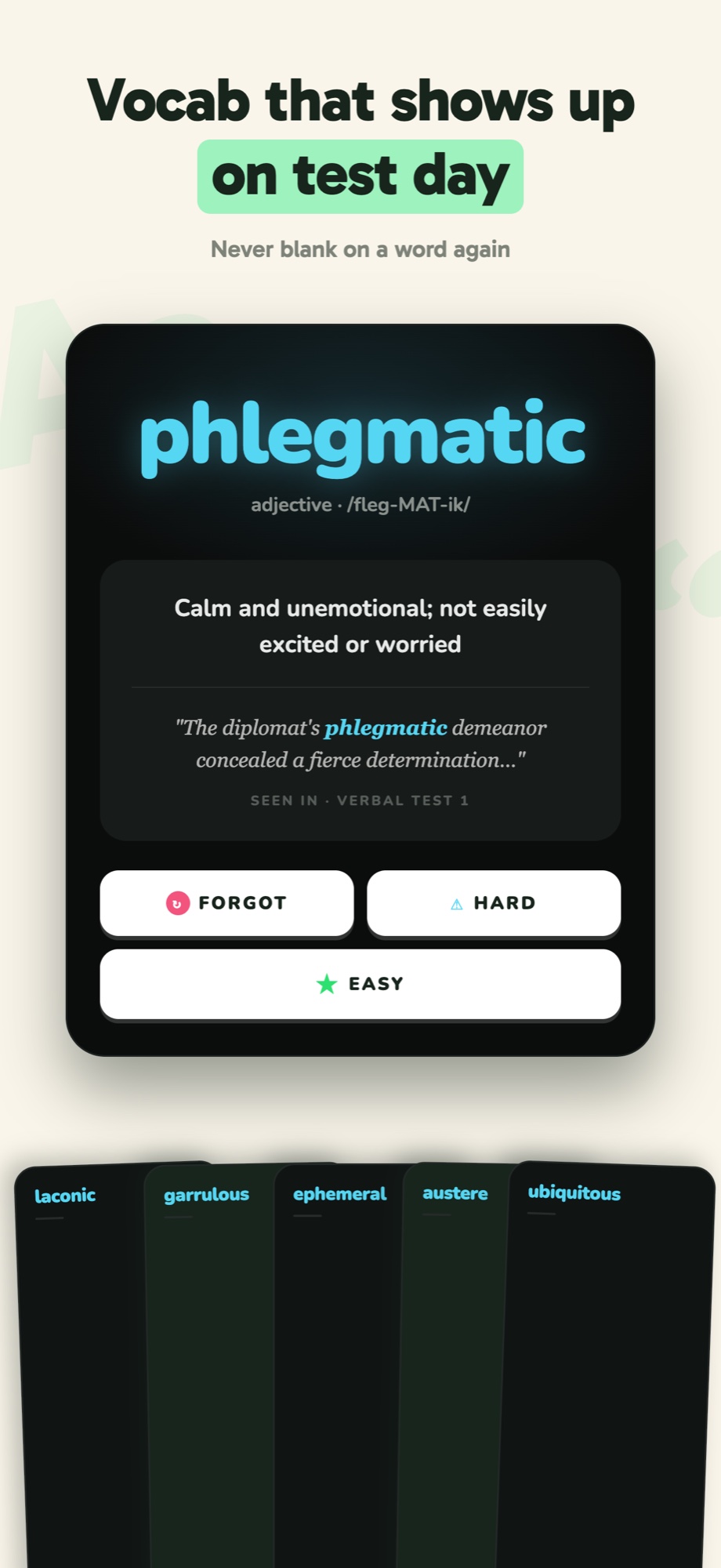 GRE vocab that actually shows up on test day