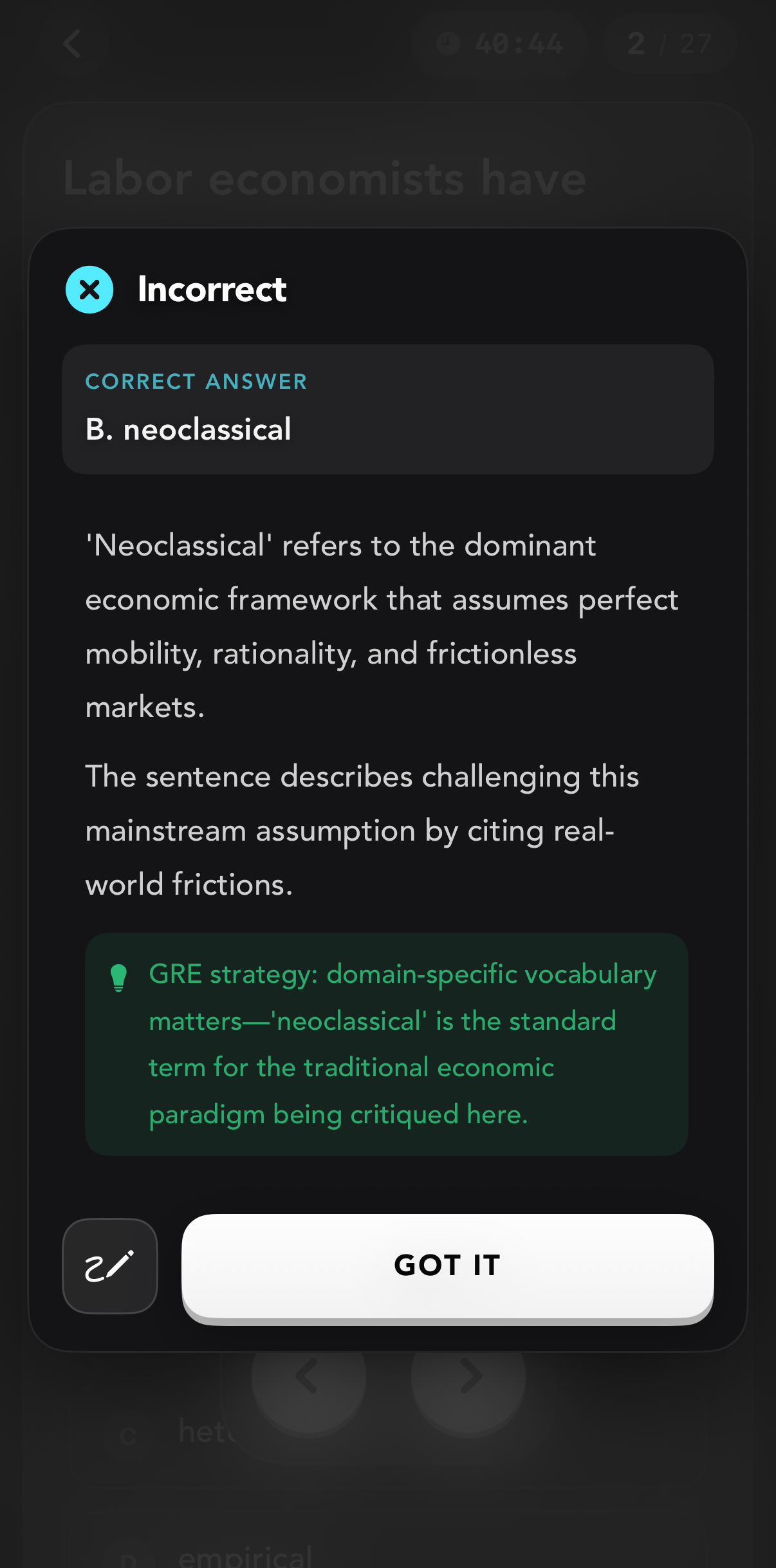 Step-by-step explanation of a missed GRE question