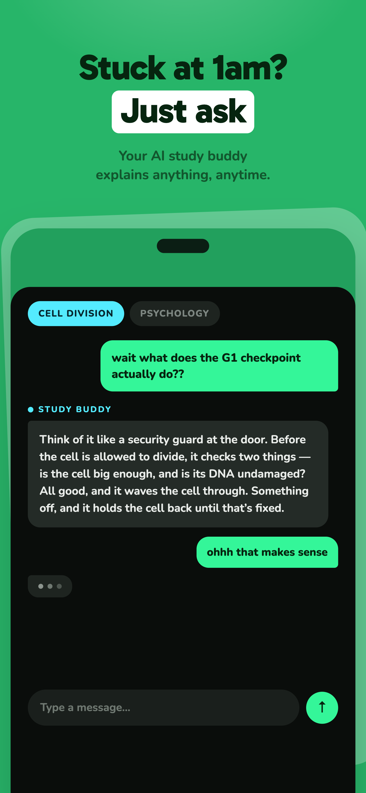 Stuck at 1am? Just ask the AI study buddy